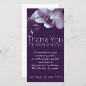 Orchid 3b Donker Paars sympathie Foto C Bedankkaart (Voorkant / Achterkant)