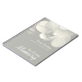 Orchid 9 Floral Photography Funeral Guest Book Notitieboek (Linkerzijde)