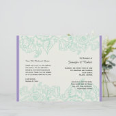 Orchid and Blauwgroen Bohemian Flowers Wedding Pro (Staand voorkant)