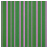 Orchid and Dark Green Lined Pattern Stof (Swatch)
