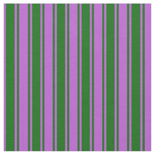 Orchid and Dark Green Lines Stof (Close Up)
