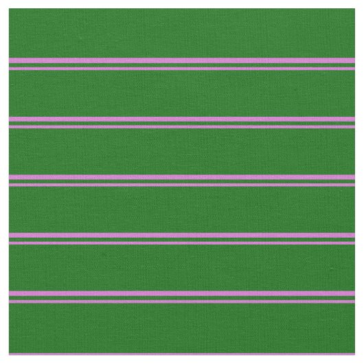 Orchid and Dark Green Striped Pattern Stof (Close Up)