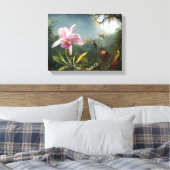 Orchid and Three Hummingbird Fine Art Canvas Afdruk (Insitu (Slaapkamer))