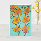 Orchid Azure Bliss I Wenskaart Kaart (Gele Bloem)