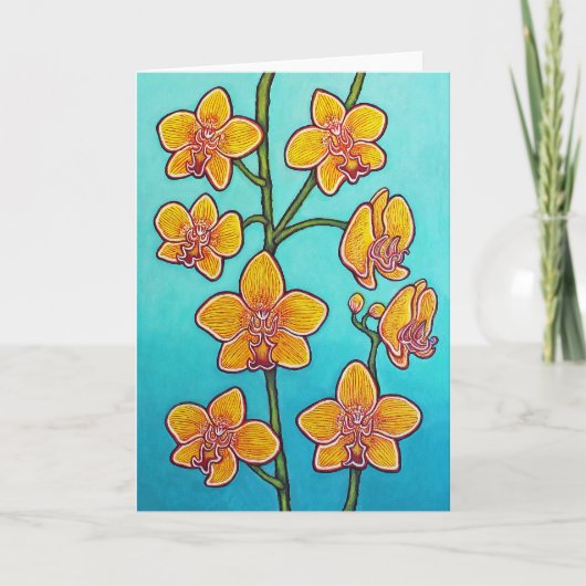 Orchid Azure Bliss II Wenskaart Kaart (Voorkant)