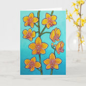 Orchid Azure Bliss II Wenskaart Kaart (Gele Bloem)