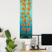 Orchid Azure Bliss van Lisa Lorenz Poster (Thuiskantoor)