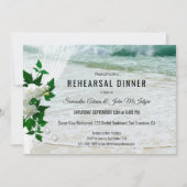 Orchid Beach Lace Rehearsal Dinner Invitation Kaart (Voorkant)