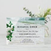 Orchid Beach Lace Rehearsal Dinner Invitation Kaart (Staand voorkant)