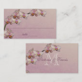 Orchid Beauty Paarse Place Card Plaatskaartje (Voorkant / Achterkant)
