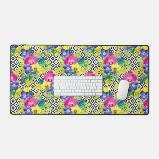 Orchid Begonia en Palm Leaves Bureaumat (Keyboard & Muis)