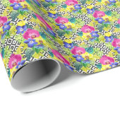 Orchid Begonia en Palm Leaves Cadeaupapier (Rol Hoek)