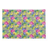 Orchid Begonia en Palm Leaves Kussensloop (Achterkant-Rechts)