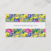 Orchid Begonia en Palm Leaves | Monogram Visitekaartje (Achterkant)