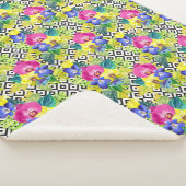 Orchid Begonia en Palm Leaves Sherpa Deken (3/4)