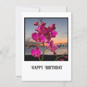 Orchid Birthday Wenskaart Bedankkaart
