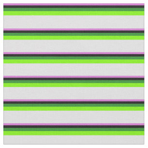 Orchid, Black, Forest Green, Green en Lavender Stof