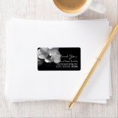 Orchid Black White Foto Dank u wel label (Insitu)