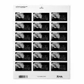 Orchid Black White Foto Dank u wel label (Full Sheet)