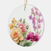 Orchid Blast Keramisch Ornament (Links)