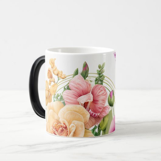 Orchid Blast Magische Mok (Voorkant links)