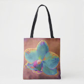 Orchid blauw en paarse schilderbloem tote bag (Voorkant)