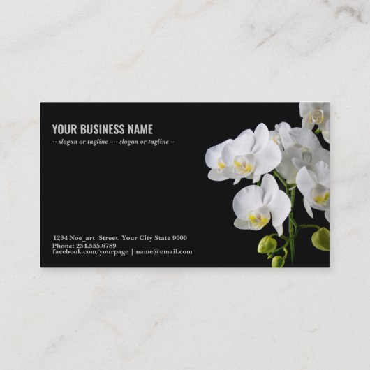 Orchid - Bloem Visitekaartje (Achterkant)