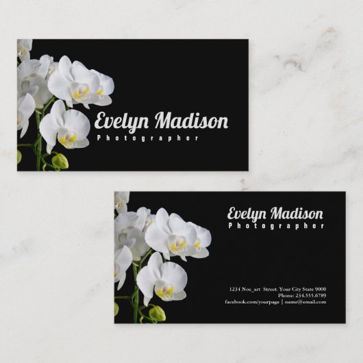 Orchid - Bloem yu6777 Visitekaartje (Voorkant / Achterkant)