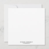 Orchid bloom violet moderne bruiloft met behoud va save the date (Achterkant)