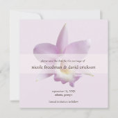 Orchid bloom violet moderne bruiloft met behoud va save the date (Voorkant)