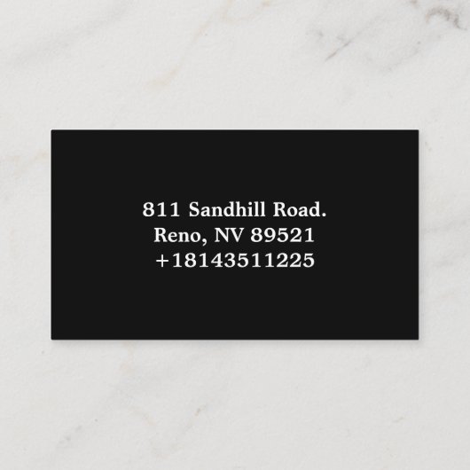 Orchid Bloom Visitekaartje (Achterkant)