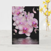 Orchid Blooms met belletjes Kaart (Gele Bloem)