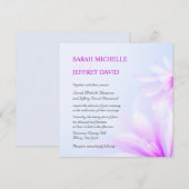 Orchid Blue Violet Floral Wedding Invitations Kaart (Voorkant / Achterkant)