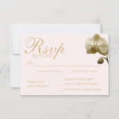 Orchid Blush Gold RSVP Kaartje (Achterkant)