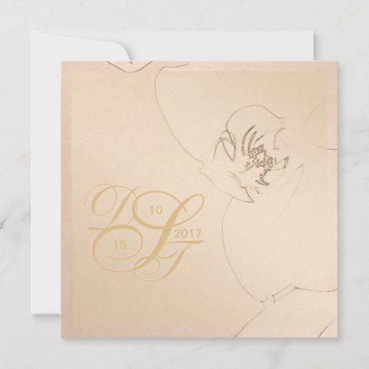 Orchid Blush Gold-uitvindingen Kaart (Voorkant)