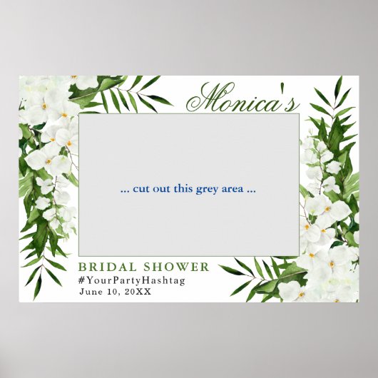 Orchid Bohemian Floral Vrijgezellenfeest Foto Lijs Poster (Voorkant)