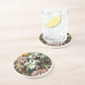 Orchid Botanical Print Zandsteen Onderzetter (Zijkant)