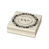 Orchid & Bows Wooden Return Address Stamp Rubberstempel (Stempel)