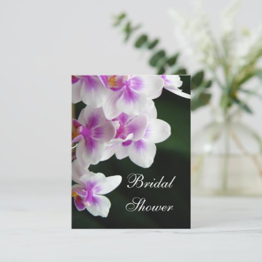 Orchid Bridal Shower Kaart (Staand voorkant)