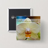 Orchid Bridesmaid Wedding Button (Voorkant /achterkant)
