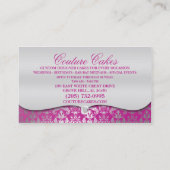 Orchid Cake Couture Glitzy Damask Cake Bakery Visitekaartje (Achterkant)
