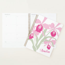 Orchid cattleya roze groene witte grafische voorna planner