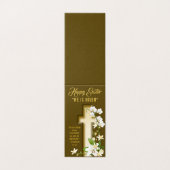 Orchid Cross Lily Religious Kaart (Buitenkant ongevouwen)