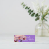 Orchid Design2 Mauve Profile Card Mini Visitekaartje (Staand voorkant)