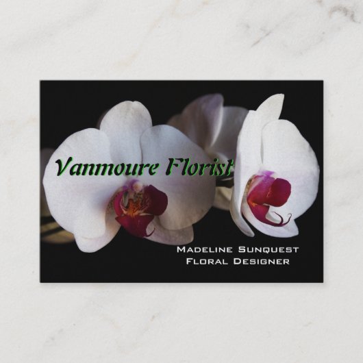 Orchid Dual Luxury Pearl Florist Visitekaartje (Voorkant)