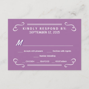 Orchid Eat Drink & RSVP Rustic Wedding Reply Kaartje