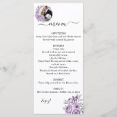 Orchid Editable Photo Wedding Menu (Voorkant)