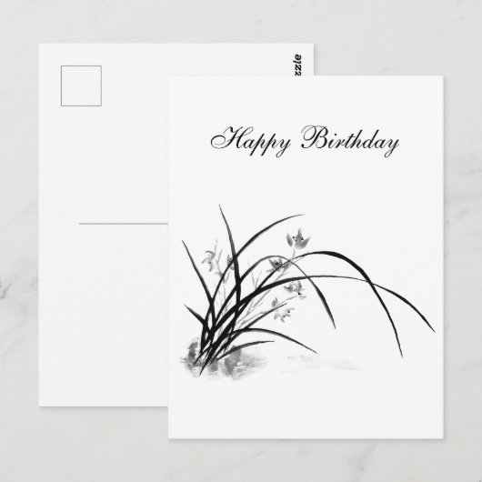 Orchid Elegance Briefkaart (Voorkant / Achterkant)