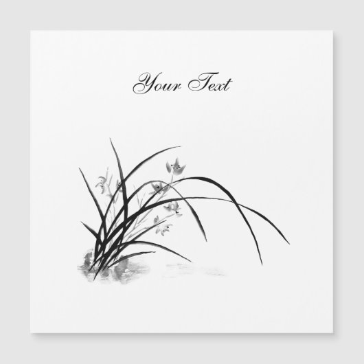 Orchid Elegance Magnetische Uitnodiging (Voorkant)