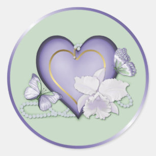 Orchid Elegance Ronde Sticker
